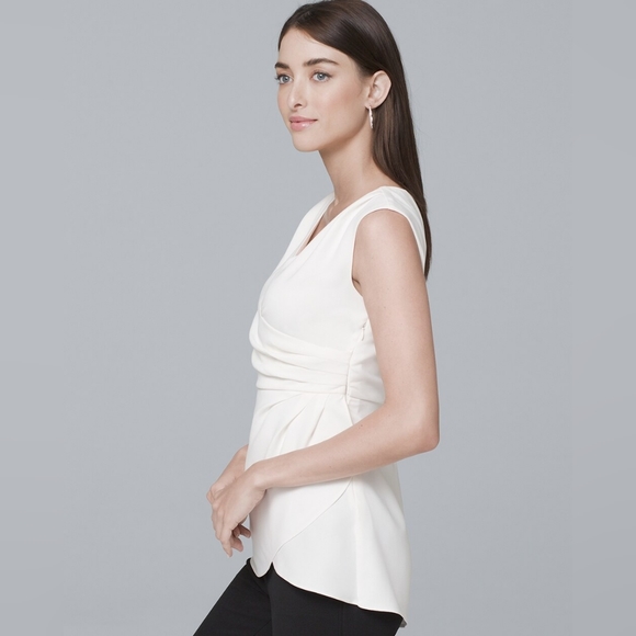White House Black Market White Sleeveless Top - Picture 3 of 11